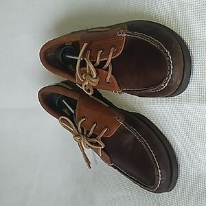 Sperry Top Sider Authentic Brown Leather Boat Shoes Size 12M